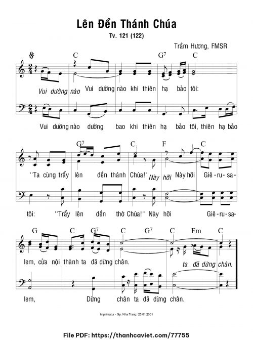 Lên đền thánh Chúa - Sr. Trầm Hương - trang 1