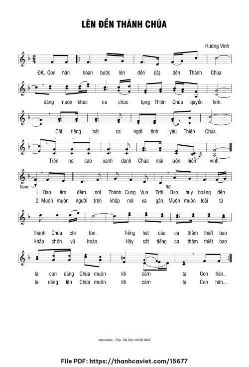 Lên Đền Thánh Chúa - Hương Vĩnh - trang 1