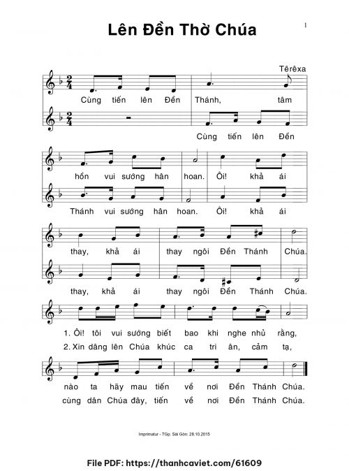 Lên đền thờ Chúa - Sr. Têrêsa - trang 1