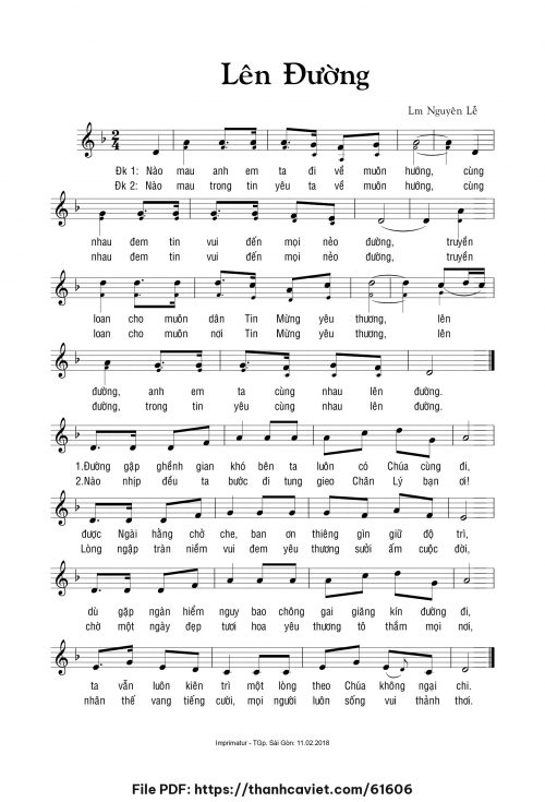 Lên đường - Lm. Nguyên Lễ - trang 1