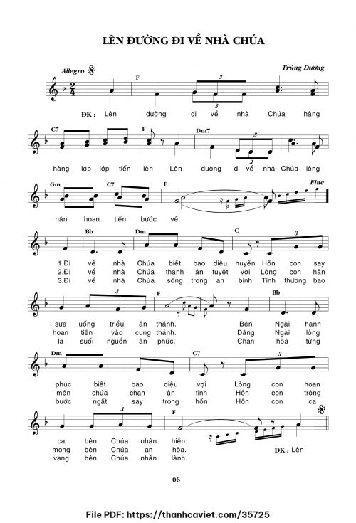 Lên đường đi về nhà Chúa - Trùng Dương - trang 1