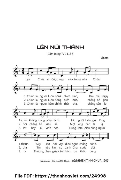 Lên núi Thánh - Vinam - trang 1