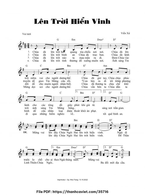 Lên trời hiển vinh - Viễn Xứ - trang 1