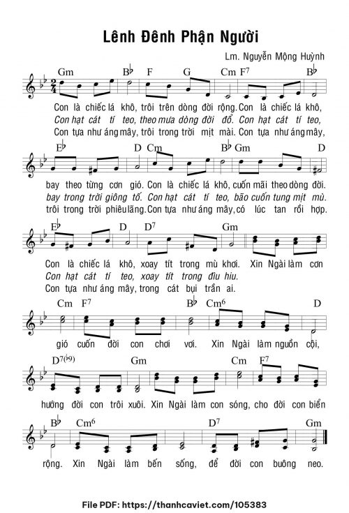 Lênh đênh phận người - Lm. Nguyễn Mộng Huỳnh - trang 1