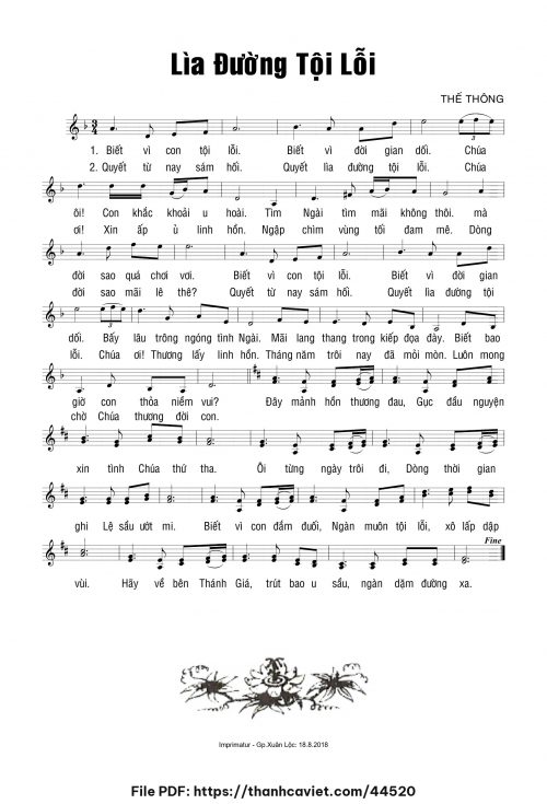 Lìa đường tội lỗi - Thế Thông - trang 1
