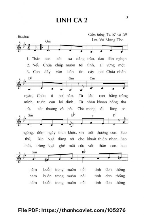 Linh ca 2 - Lm. Vũ Mộng Thơ - trang 1