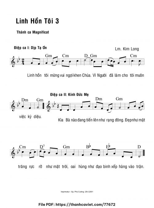 Linh hồn tôi 3 - Lm. Kim Long - trang 1