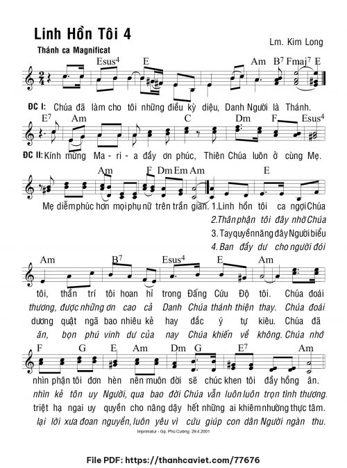Linh hồn tôi 4 - Lm. Kim Long - trang 1