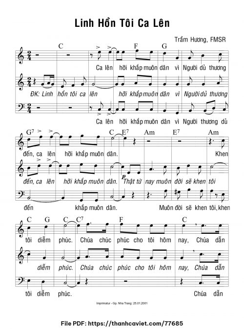 Linh hồn tôi ca lên - Sr. Trầm Hương - trang 1