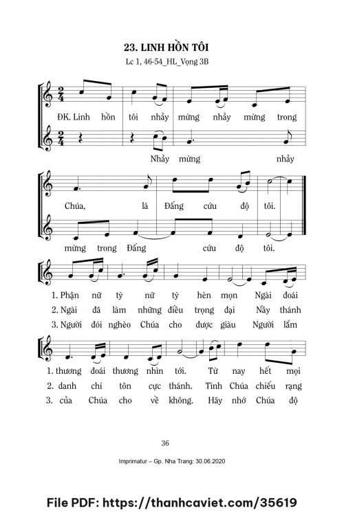 Linh hồn tôi [Hiệp Lễ CN3 MVB] – - Lm. Mi Trầm - trang 1