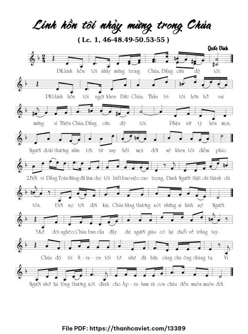 Linh hồn tôi nhảy mừng trong Chúa 1 - Quốc Vinh - trang 1