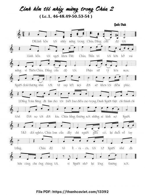 Linh hồn tôi nhảy mừng trong Chúa 2 - Quốc Vinh - trang 1