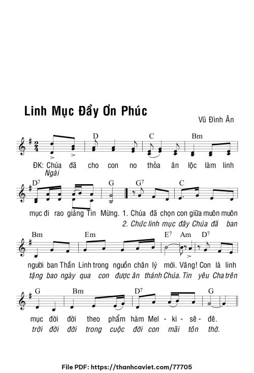 Linh mục đầy ân phúc - Vũ Đình Ân - trang 1