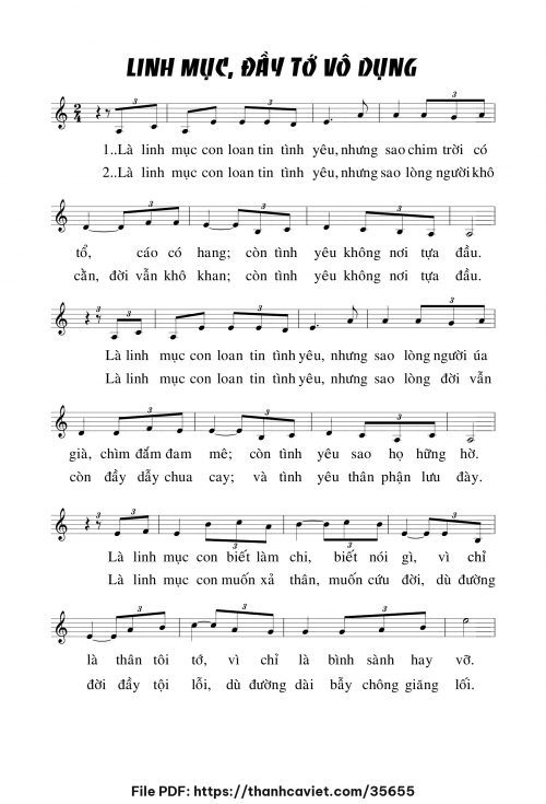 Linh mục đầy tớ vô dụng - Chưa biết - trang 1
