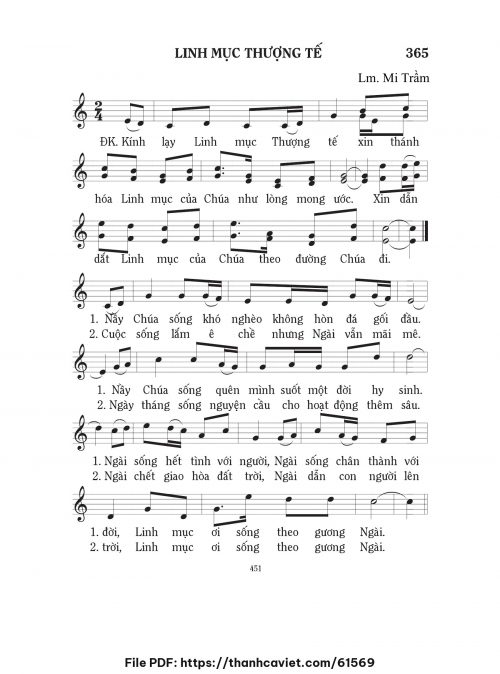 Linh mục thượng tế - Lm. Mi Trầm - trang 1