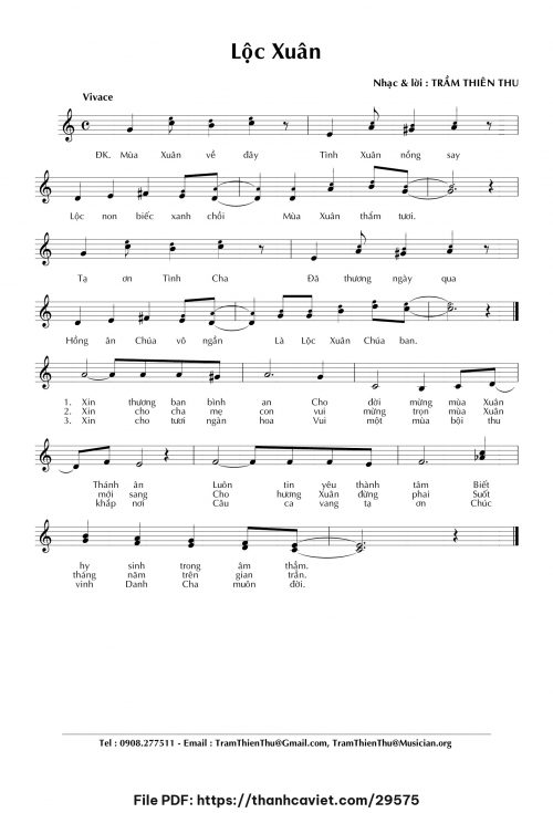 Lộc xuân - Trầm Thiên Thu - trang 1