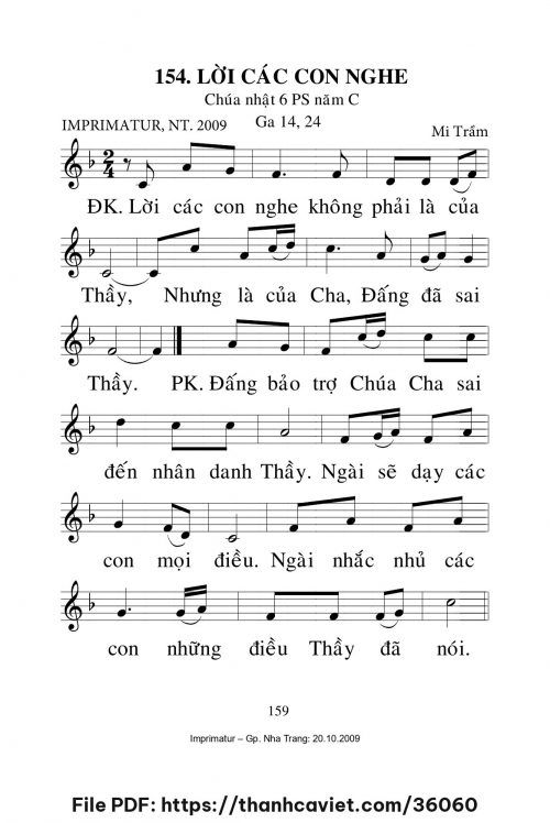Lời các con nghe [CN6 PSC] – - Lm. Mi Trầm - trang 1