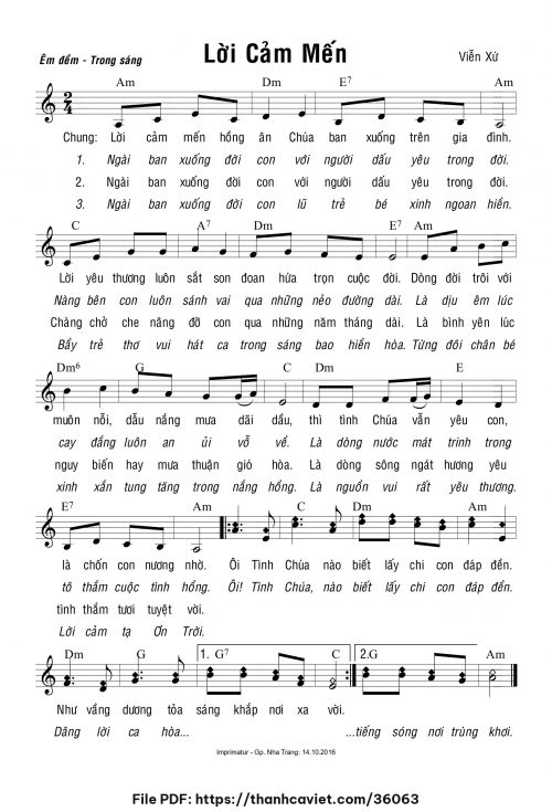 Lời cảm mến - Viễn Xứ - trang 1