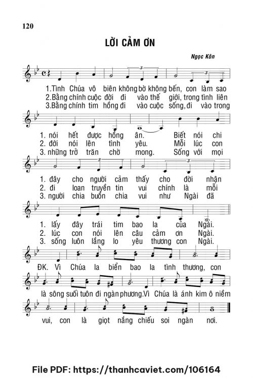 Lời cảm ơn - Ngọc Kôn - trang 1