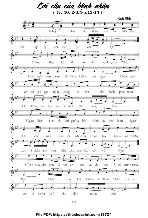 Lời cầu của bệnh nhân - Quốc Vinh - trang 1
