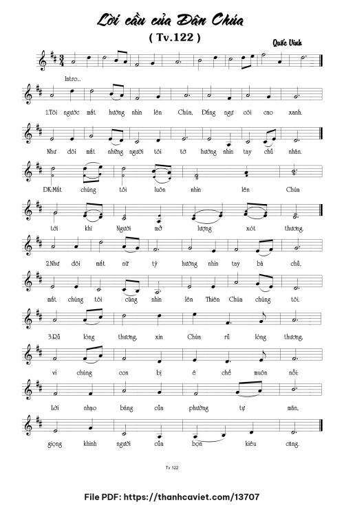Lời cầu của dân Chúa - Quốc Vinh - trang 1