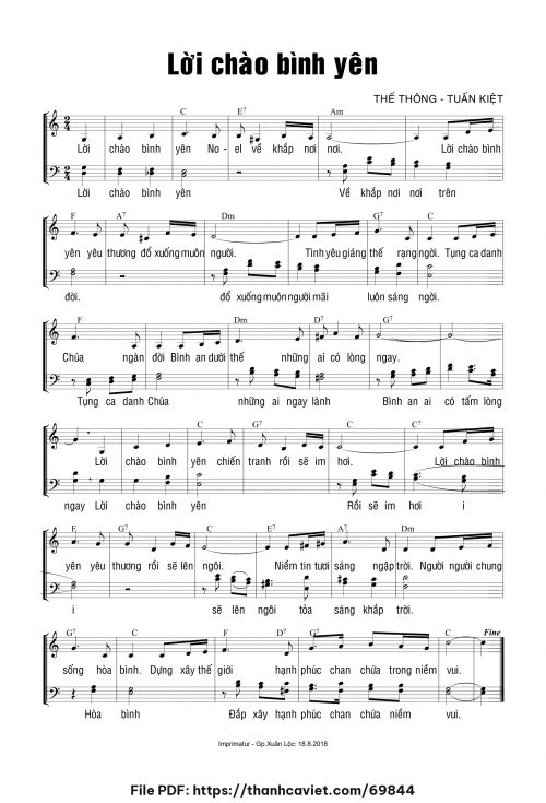Lời chào bình yên - Thế Thông - trang 1