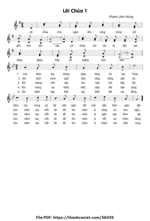 Lời Chúa 1 - Lm. Phạm Liên Hùng - trang 1