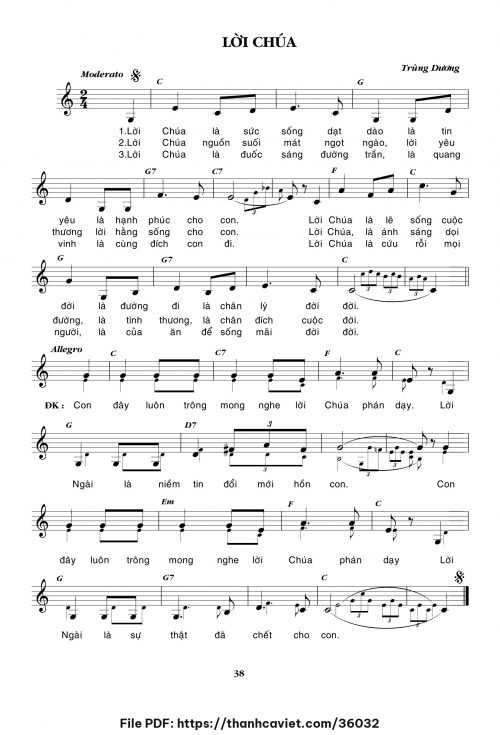 Lời Chúa - Trùng Dương - trang 1