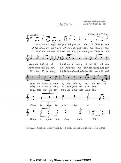 Lời Chúa - Khổng Vĩnh Thành - trang 1