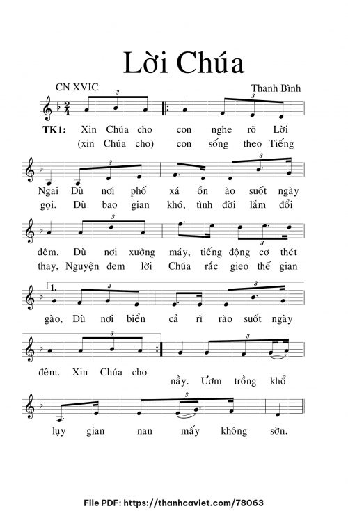 Lời Chúa - Lm. Thanh Bình - trang 1