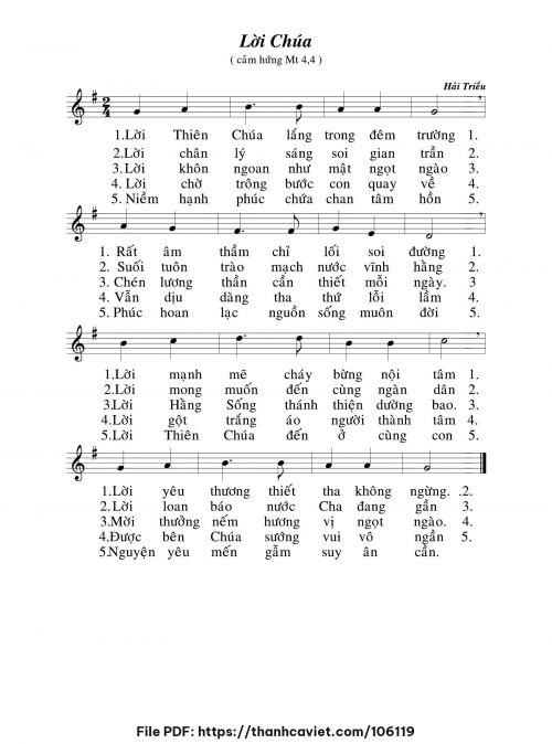 Lời Chúa - Hải Triều - trang 1