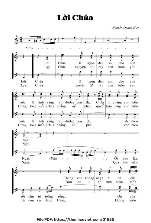 Lời Chúa - Nguyễn Quang Huy - trang 1