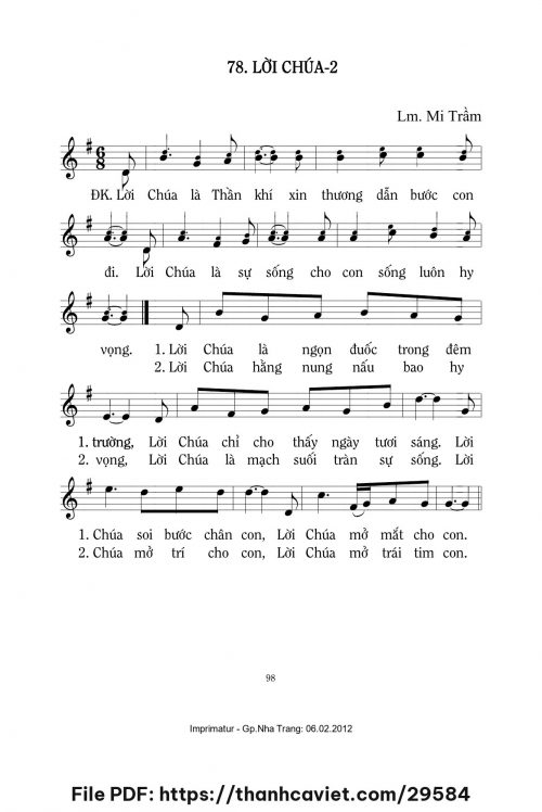 Lời Chúa 2 - Lm. Mi Trầm - trang 1