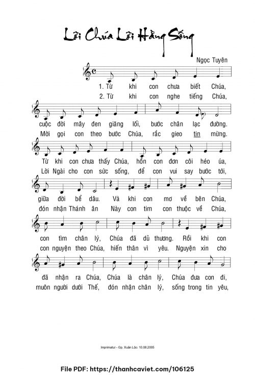 Lời Chúa lời hằng sống - Ngọc Tuyên - trang 1