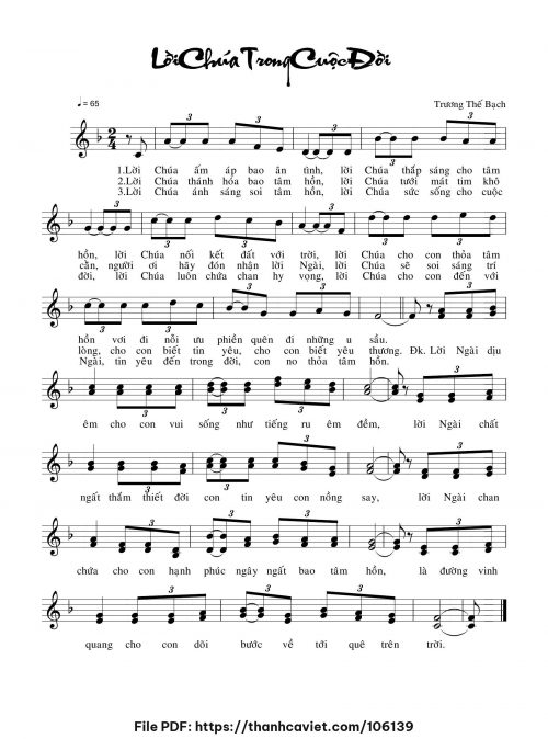 Lời Chúa trong cuộc đời - Trương Thế Bạch - trang 1