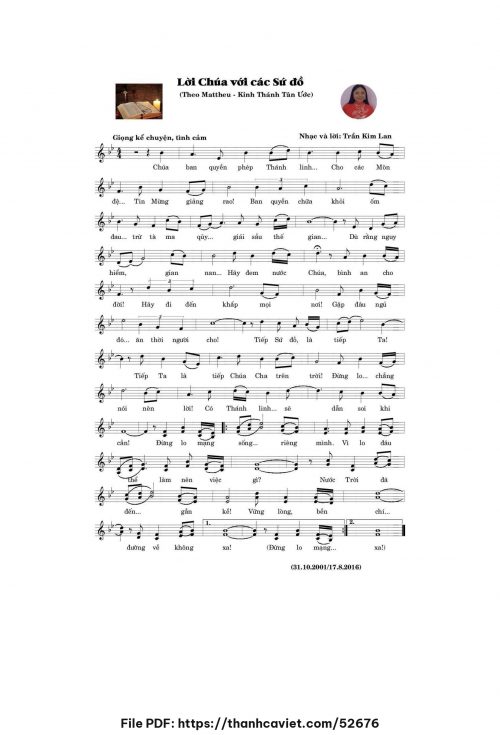 Lời Chúa với các Sứ đồ - Trần Kim Lan - trang 1