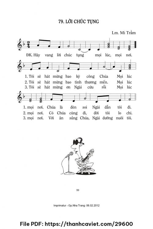 Lời chúc tụng - Lm. Mi Trầm - trang 1