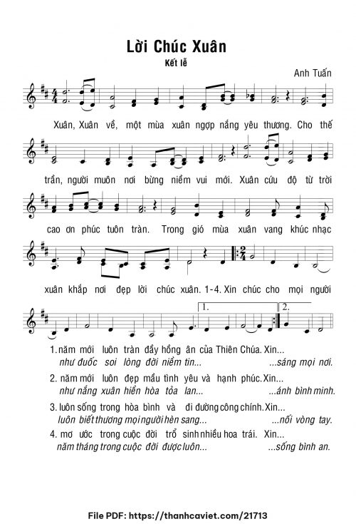 Lời chúc xuân - Anh Tuấn - trang 1