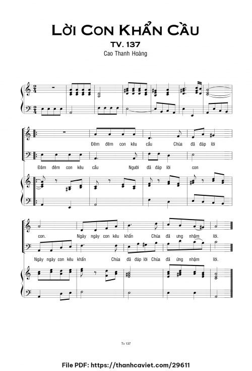Lời con khẩn cầu - Cao Thanh Hoàng - trang 1