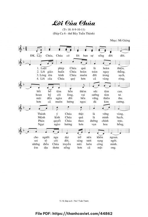 Lời của Chúa - Mi Giáng - trang 1
