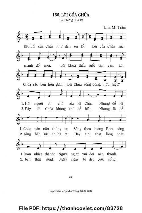 Lời của Chúa 2 - Lm. Mi Trầm - trang 1