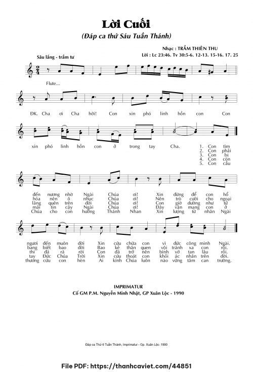 Lời cuối - Trầm Thiên Thu - trang 1