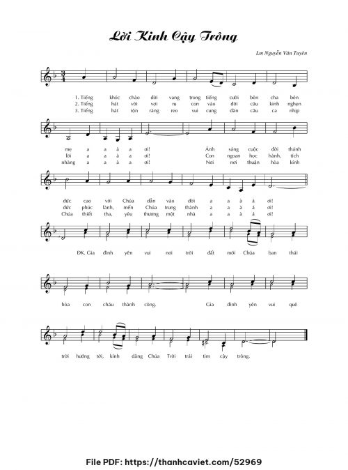 Lời kinh cậy trông - Lm. Nguyễn Văn Tuyên - trang 1