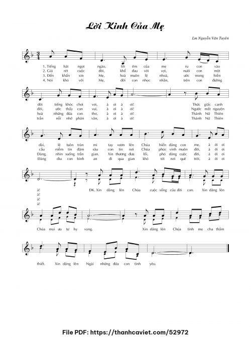 Lời kinh của mẹ - Lm. Nguyễn Văn Tuyên - trang 1
