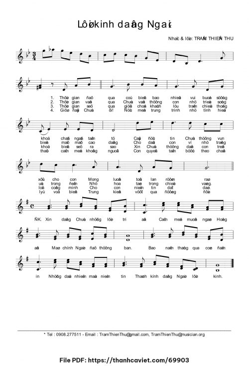 Lời kinh dâng Ngài - Trầm Thiên Thu - trang 1