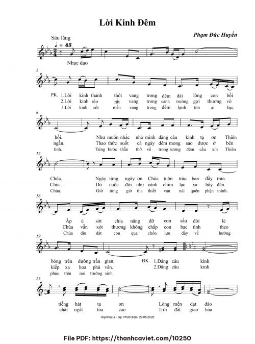 Lời kinh đêm - Phạm Đức Huyến - trang 1
