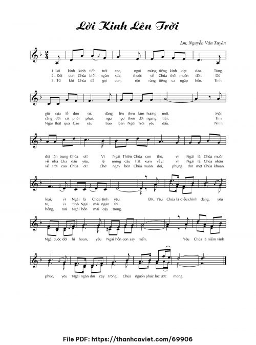 Lời kinh lên trời - Lm. Nguyễn Văn Tuyên - trang 1
