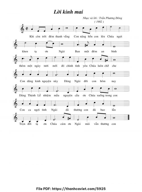 Lời Kinh mai - Trần Phương Đông - trang 1