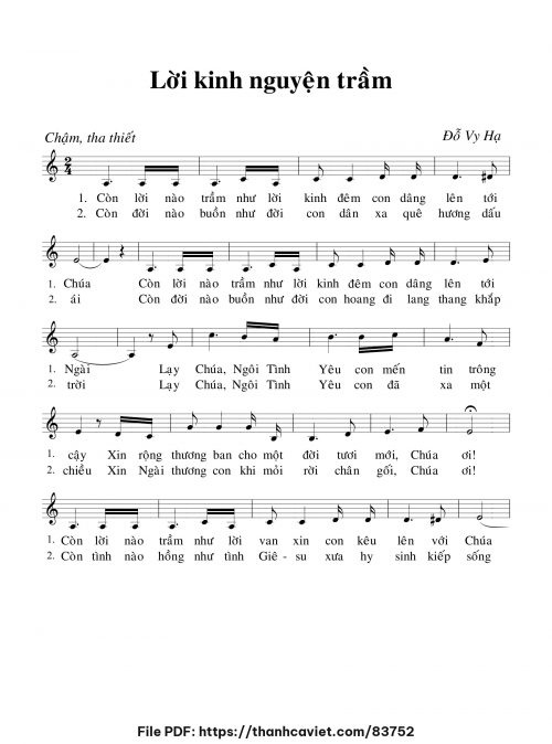 Lời kinh nguyện trầm - Đỗ Vy Hạ - trang 1