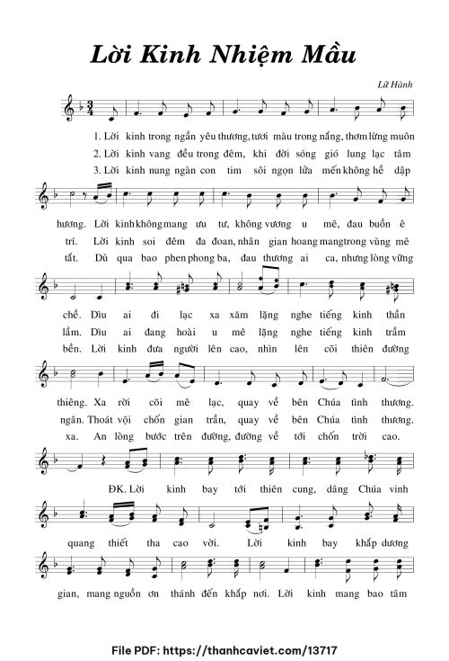 Lời kinh nhiệm mầu - Lữ Hành - trang 1